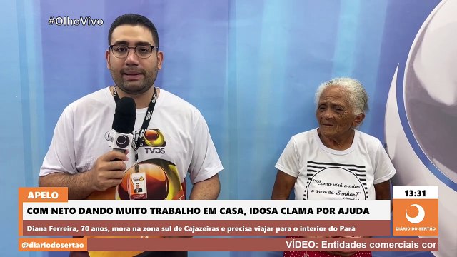 Idosa de Cajazeiras faz apelo dramático para levar neto ao Pará, onde mora o pai do menino