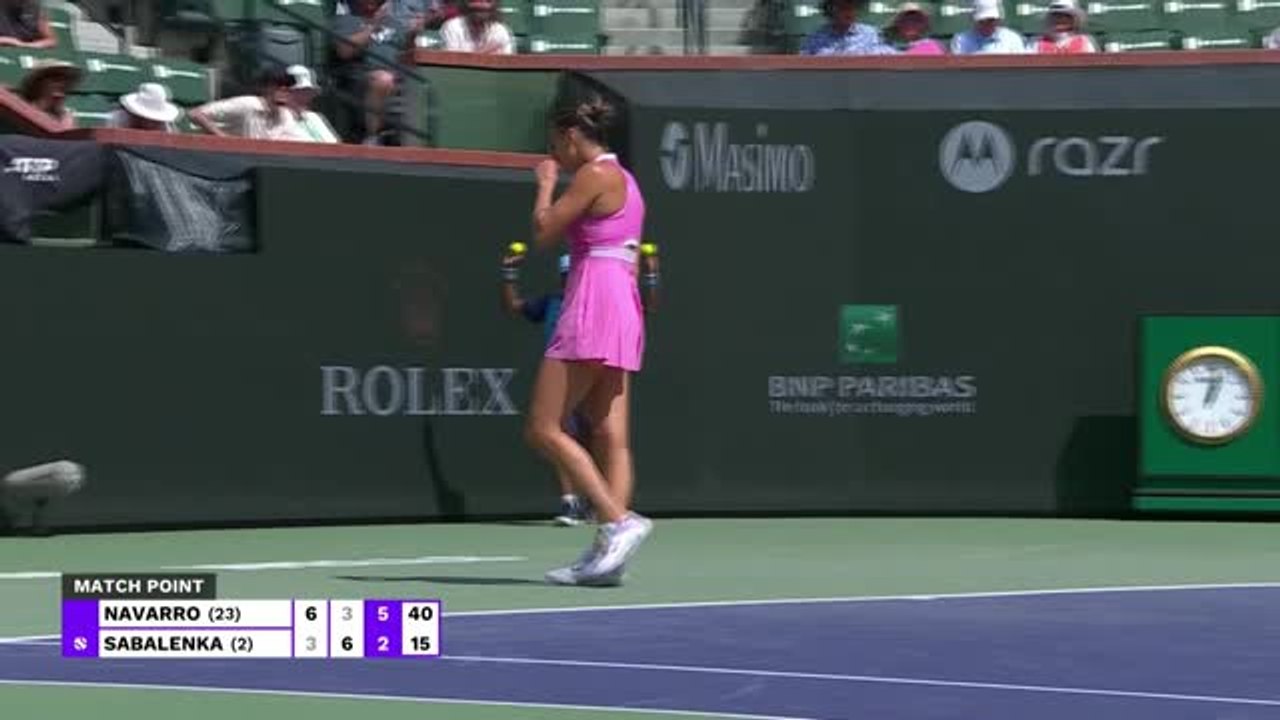 Sabalenka shocked in Indian Wells as Navarro claims big win