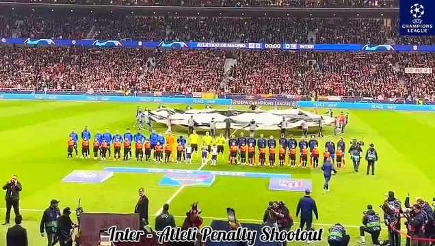 Atletico Madrid vs Inter Milan P (3-2) Penalty Shootout _ Lautaro Martínez MISS _ Jan Oblak SAVE