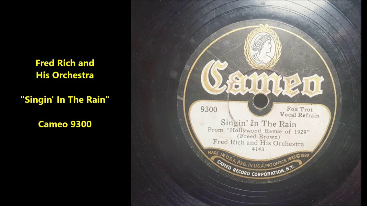 Fred Rich and His Orchestra - Singin' In The Rain (1920)