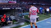 Así fue el saludo entre Enzo Pérez y Demichelis