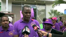 POSTAL WORKERS PROTEST, SHUT DOWN TTPOST OFFICES