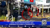 San Isidro: capturan a falsos deliverys que robaban celulares a transeúntes