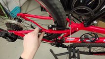 Bike Rear V-Brake Adjustment. Bicycle brake cable replacement. ASMR