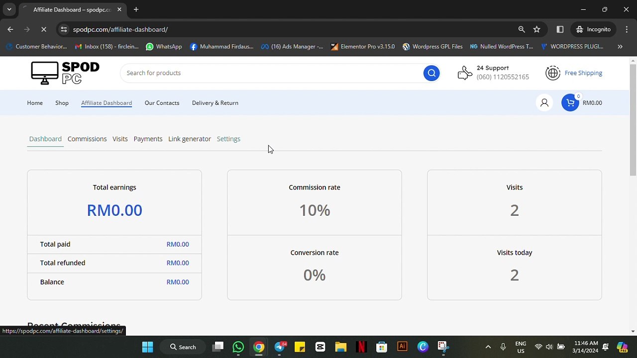 update payment detail dan cara logout