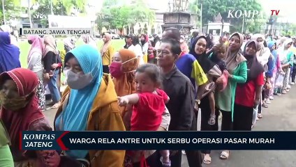 Warga Rela Antre untuk Serbu Operasi Pasar Murah