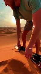 sandboarding at dubai desert safari