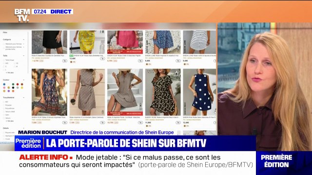 Marion Bouchut (directrice de la communication de Shein Europe): Nous avons des taux d'invendus et de déchets bien inférieurs à 10%