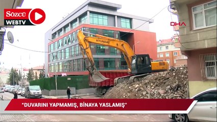 Download Video: Bahçelievler'de yıkım sırasında yandaki bina duvarının olmadığı ortaya çıktı