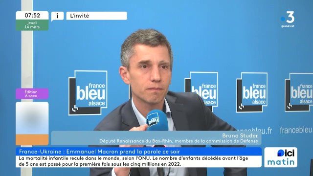 Bruno Studer, député Renaissance du Bas-Rhin, sur le soutien de la France à l'Ukraine
