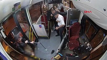Başakşehir'de İETT şoförünün bıçaklandığı yol kavgası kamerada