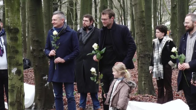 Coronavirus - Inauguration d'un mémorial pour les victimes du coronavirus à Bruxelles