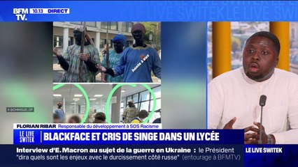 Florian Ribar (responsable du développement à SOS Racisme), sur des "blackface" dans un lycée: "Le plus scandaleux c'est que l'établissement n'a, à aucun moment, essayé de condamner ce geste"