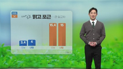 [날씨] 내일도 맑고 포근...큰 일교차 / YTN