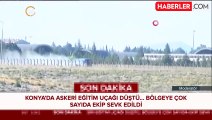 Konya'da askeri eğitim uçağı düştü! İhbar üzerine bölgeye ekipler sevk edildi