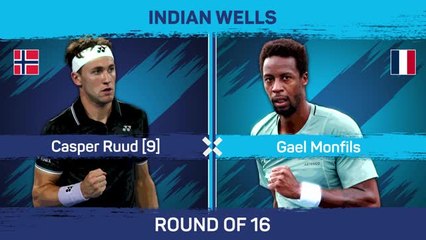 Скачать видео: Ruud reaches first Indian Wells quarter-final