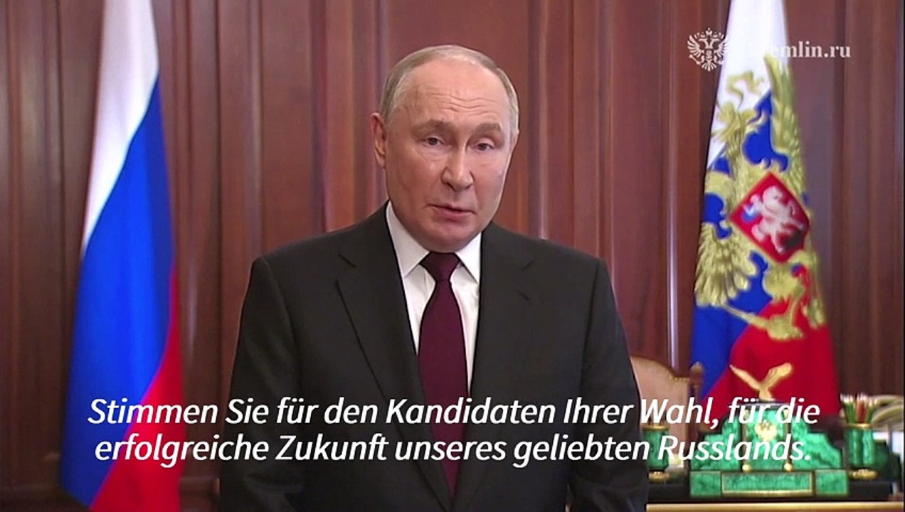 Putin ruft Russen zum Urnengang in 'schwierigen Zeiten' auf
