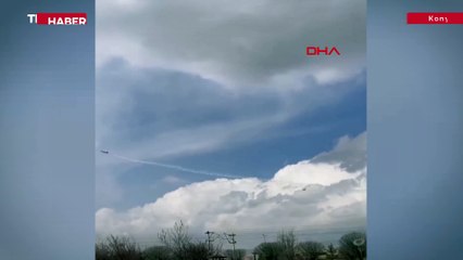 Konya'da askeri eğitim uçağı düştü