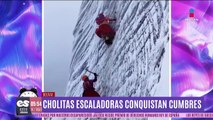 Cholitas escaladoras conquistan cumbres