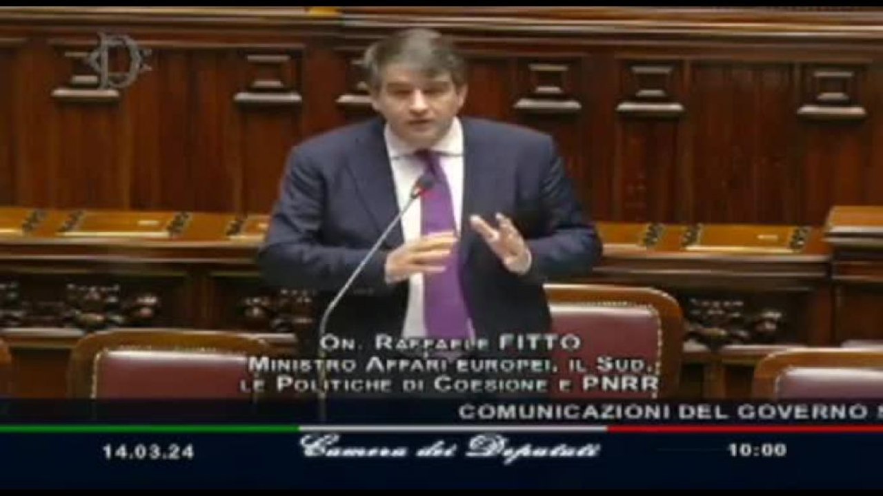 Pnrr, Fitto: quello della spesa è tema critico, ci stiamo lavorando