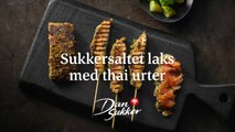 Sukkersaltet laks med thai urter