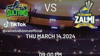 PSL 9 2024 Today Match | Multan Sultans  Peshawar Zalmi | Pakistan Super League 2024 | Zain Studio Nice #psl #cricket