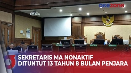 Descargar video: Sekretaris MA Nonaktif Hasbi Hasan Dituntut 13 Tahun 8 Bulan Penjara