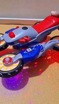 YAMAMA Stunt Stop Motorcycle Musical Toy For Kids Electric Universal 360 Degree Rotating Motorbike Toy With 3D Lights And Music For Kids