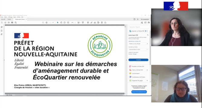 Webinaire du 12 mars 2024 - L'aménagement durable et la démarche ÉcoQuartier renouvelée