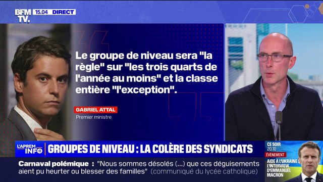 Éducation nationale: Le Premier ministre doit rester à sa place de Premier ministre déclare Gilles Langlois, secrétaire national du syndicat enseignant SE-Unsa