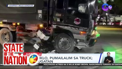 Motorsiklo, pumailalim sa truck; rider, sugatan | SONA