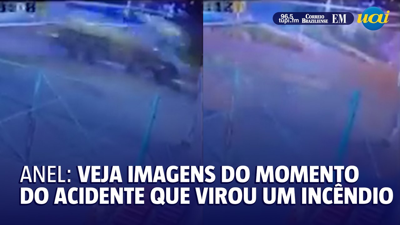 Veja imagens do momento do acidente com o caminhão que causou incêndio