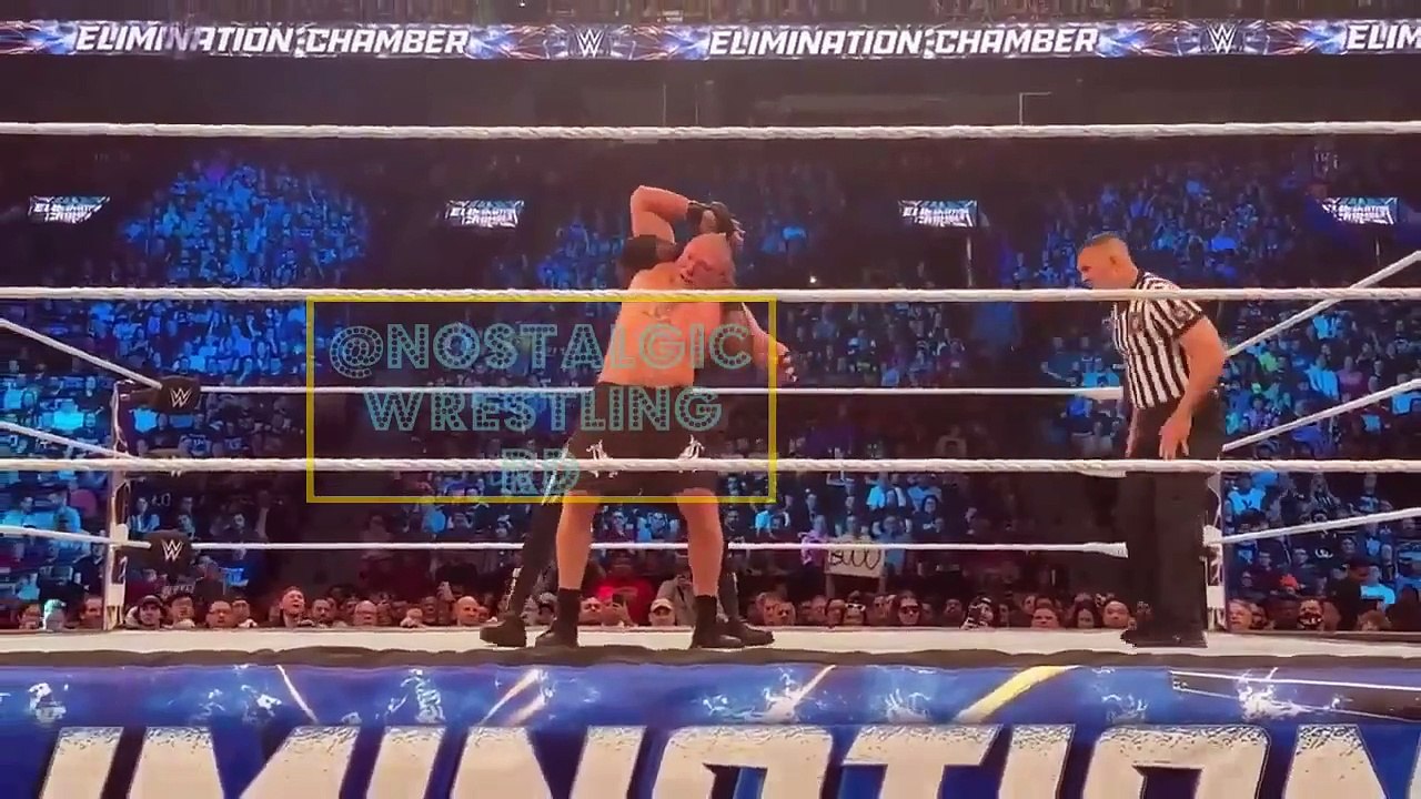 Brock Lesnar vs Bobby Lashley (Highlights) - WWE Elimination Chamber