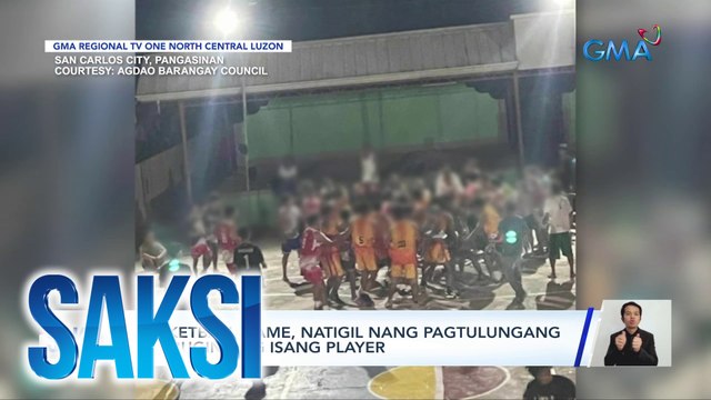 Basketball game, natigil nang pagtulungang bugbugin ang isang player | Saksi