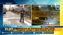 Surquillo: presuntos barristas de Sporting Cristal y Universitario se enfrentaron a balazos y causaron destrozos