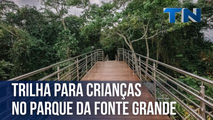 Trilha para crianças no Parque da Fonte Grande