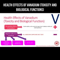 Health effects of vanadium (toxicity and biological functions)