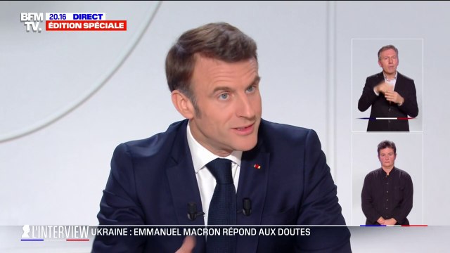 Guerre en Ukraine: Jamais nous ne mènerons d'offensive, jamais nous ne prendrons l'initiative , assure Emmanuel Macron