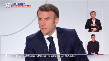 Emmanuel Macron: "Il n'y a qu'un responsable de la situation dans laquelle nous sommes: c'est le régime du Kremlin"