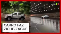 Motorista é flagrado dirigindo em alta velocidade em ciclovia no Rio de Janeiro