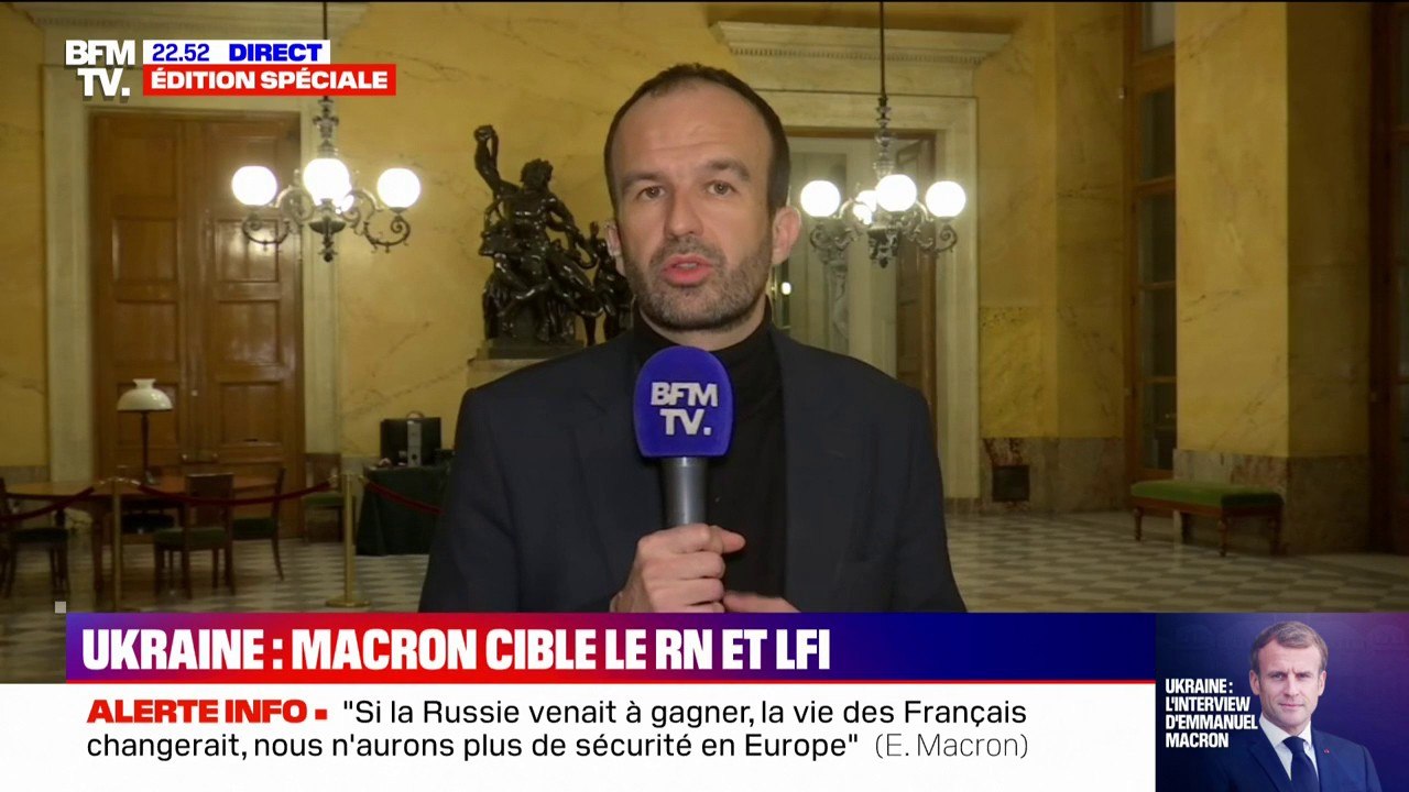 "Ces propos sont particulièrement irresponsables": Manuel Bompard (LFI) répond aux critiques d'Emmanuel Macron sur ceux "qui font le choix de la défaite" de l'Ukraine