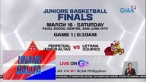 Laban ng Letran Squires at Perpetual Junior Altas sa NCAA Season 99 Juniors Basketball Tournament finals, sisimulan bukas | UB