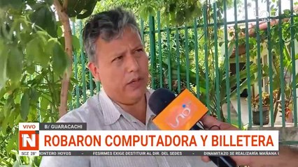 robaron computadora y billetera