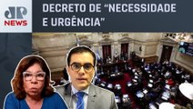 Senado argentino rejeita reformas liberais de Javier Milei; Dora Kramer e Vilela comentam