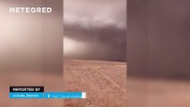 Very violent storms leave heavy downpours & hailstorm  in Saudi Arabia