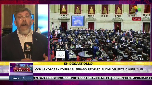 Senado argentino rechazó DNU del Pdte. Milei
