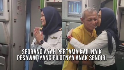 Momen Haru Ketika Seorang Ayah Pertama Kali Naik Pesawat Dengan Pilot Anak Perempuannya Sendiri