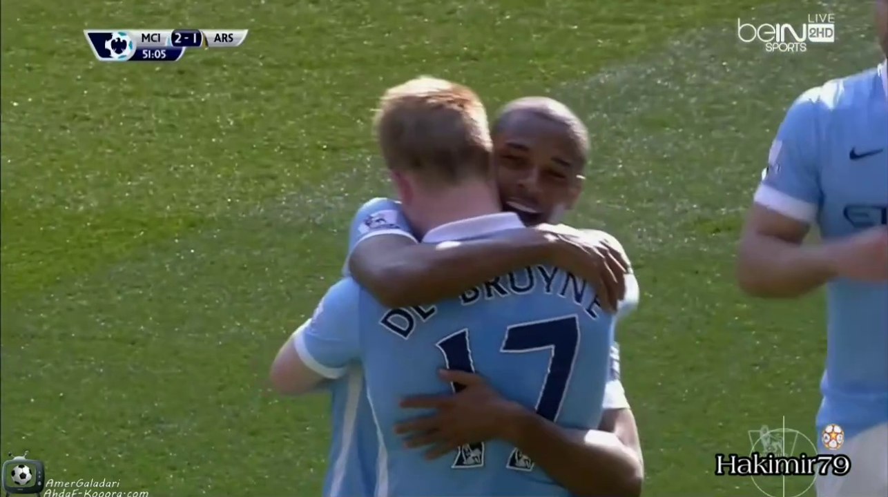 هدف مانشستر سيتي في مرمى ارسنال الدوري الانجليزي الممتاز 2015/16 / Manchester city goal against arsenal premier League 2015/16