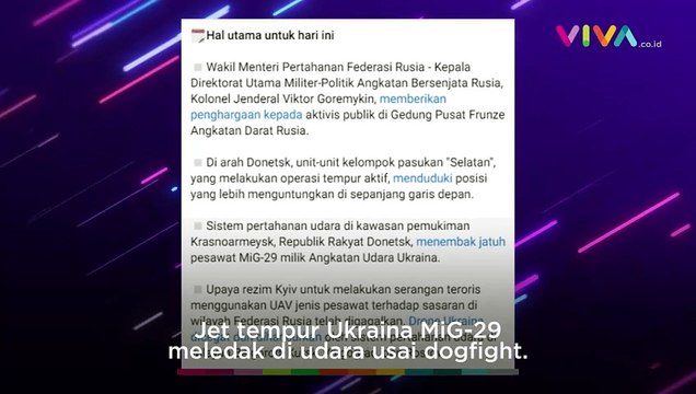 Dua Jet Tempur Perang, Mig-29 Ukraina Meledak di Udara