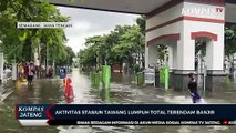 Aktivitas Stasiun Tawang Lumpuh Total Terendam Banjir